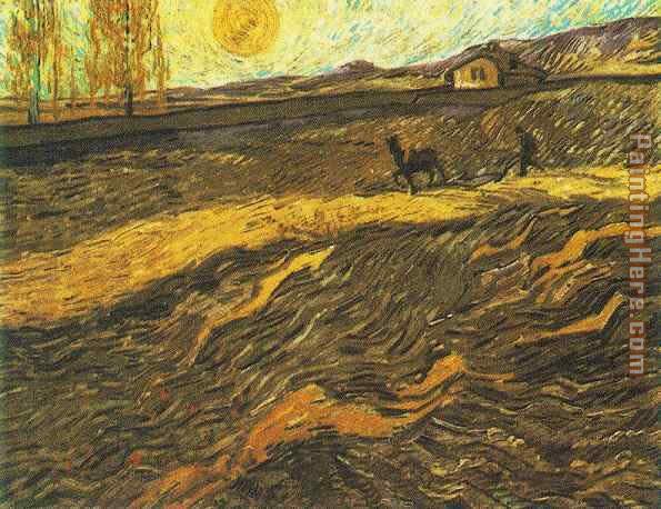 Vincent van Gogh Champ et laboureur 1889